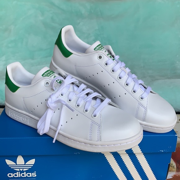 ADIDAS STAN SMITH MENS FTWWHT/FTWWHT/GREEN - Picture 7 of 16